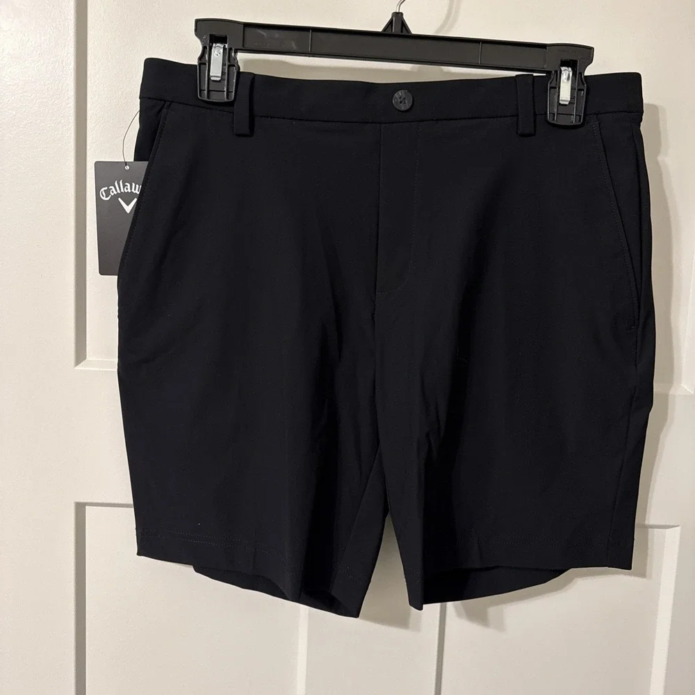NWT Callaway Boys Youth Golf Shorts Pro Spin 3.0 Active Plaza Black Size L